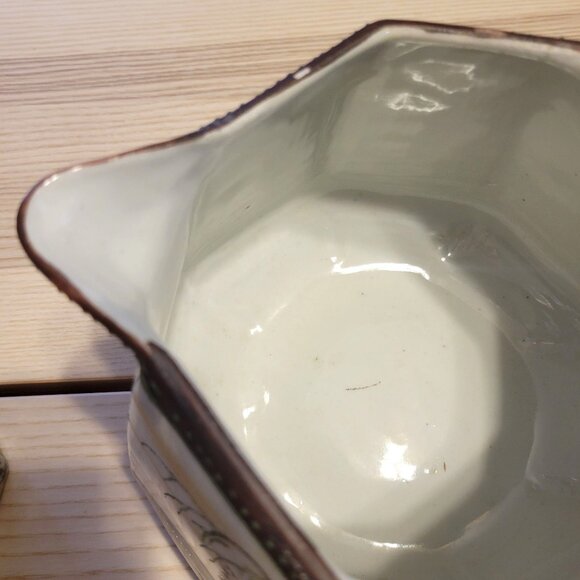 Vintage Antique Japanese Pitcher and Cup Set Geisha Asian Pattern Hand Painted - Picture 6 of 16